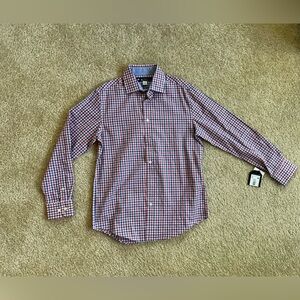 NWT Boys ' Checkered Shirt - Red and Blue (14)